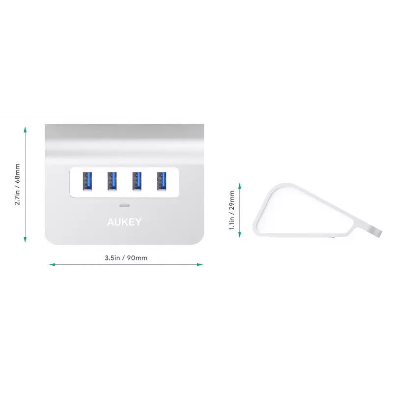 Hub CB-H5 USB aluminiowy | 4xUSB 3.0 | 5 Gb/s