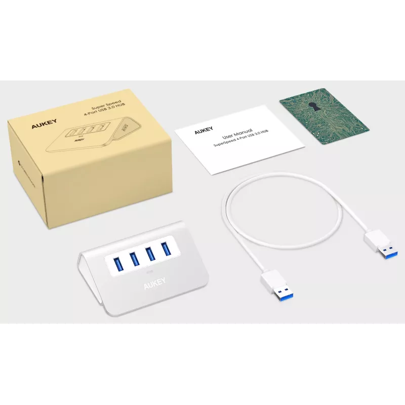 Hub CB-H5 USB aluminiowy | 4xUSB 3.0 | 5 Gb/s
