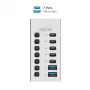 Hub USB 3.2 Gen1 7 portów USB-A/C, przełącznik włącz/wyłącz