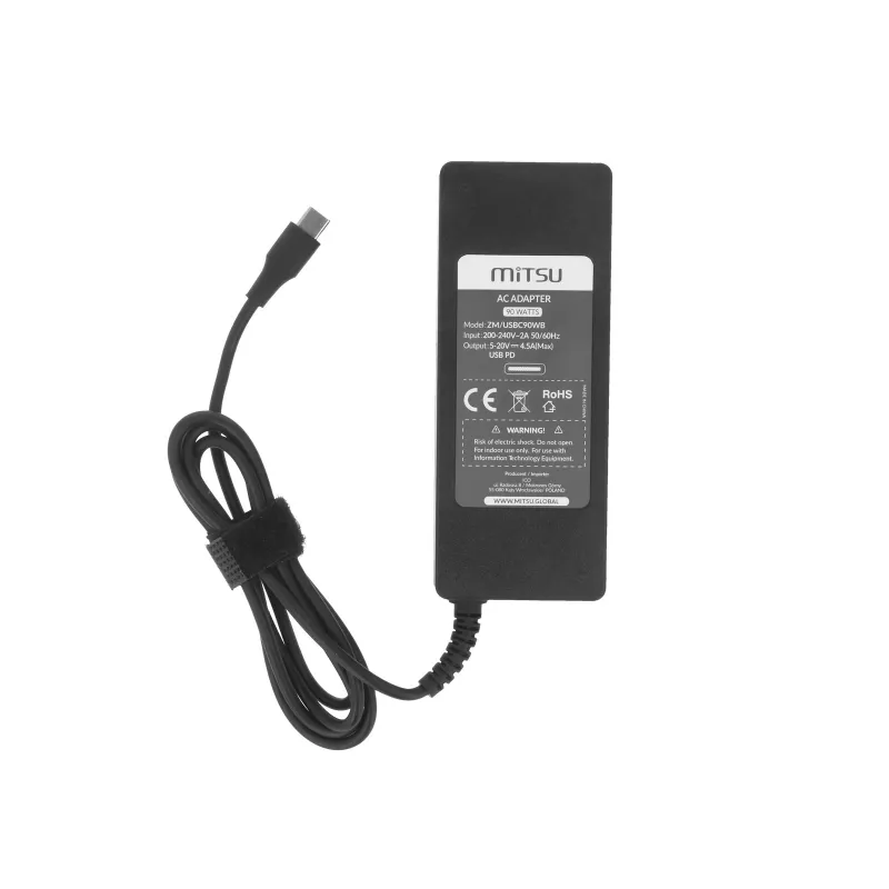 Zasilacz do laptopa 90W USB-C 5V-9V-12V-15V/3A, 20V/4.5A PD