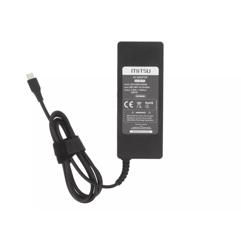 Ładowarka sieciowa do laptopa 100W USB typu C USB-C 5V-9V-12V-15V/3A, 20V/5A PD