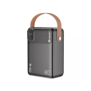Tracer 47826 Prime-V8 80000mAh QC22.5W+PD20W Power Bank, Czarny