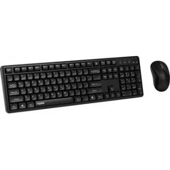 Rapoo 8150M Silent Multi-Mode klawiatura-mysz-Set QWERTZ DE Wireless Czarny