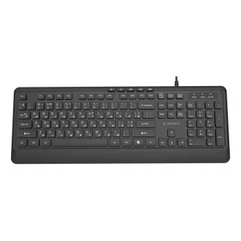 Klawiatura multimedialna USB CYRYLICA/CZARNY KB-MCH-05-CYRL Gembird