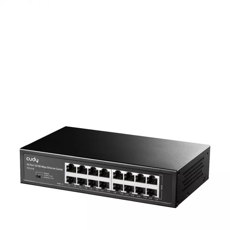 Cudy FS1016 przełącznik sieciowy Fast Ethernet (10/100) Czarny