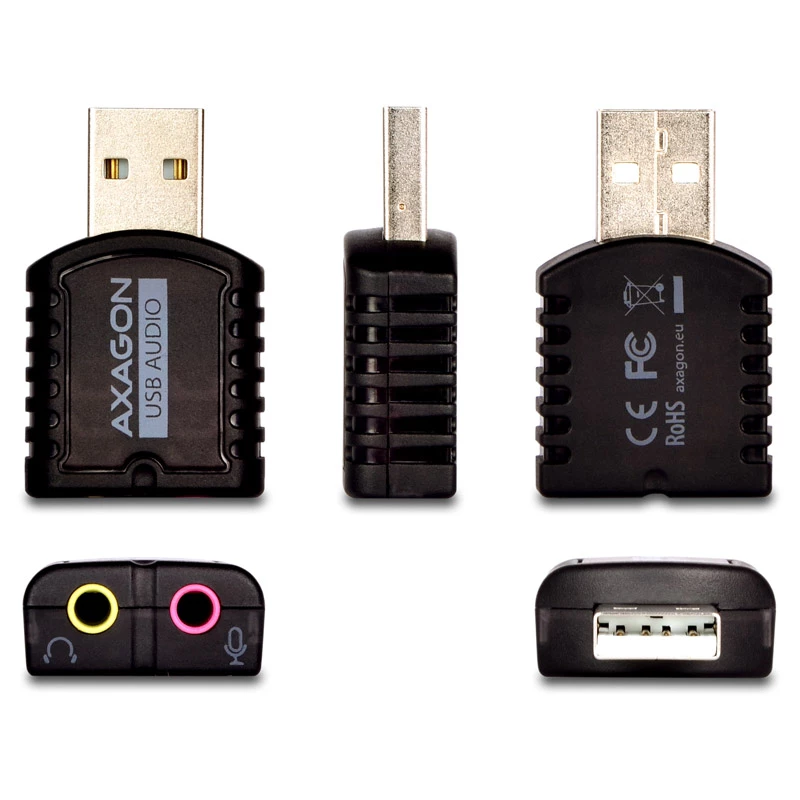 AXAGON ADA-10, adapter mini stereo audio USB 2.0