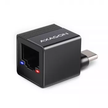 AXAGON ADE-MINIC USB-C 3.2 Gen 1 Gigabit Ethernet Mini Adapter, Czarny