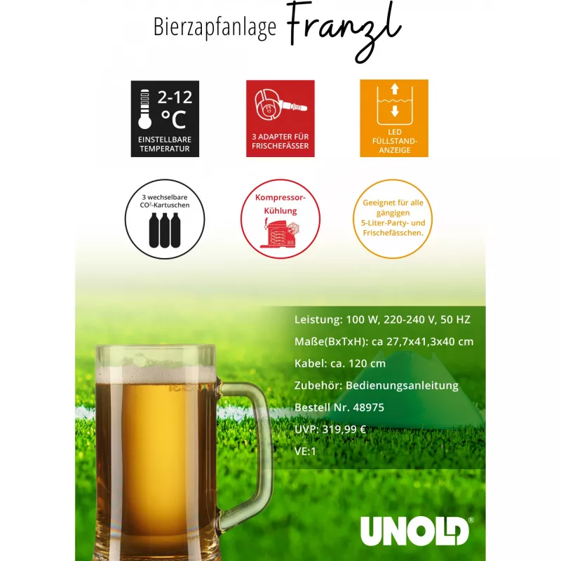 Unold Franzl 5 L Dozownik piwa beczkowego
