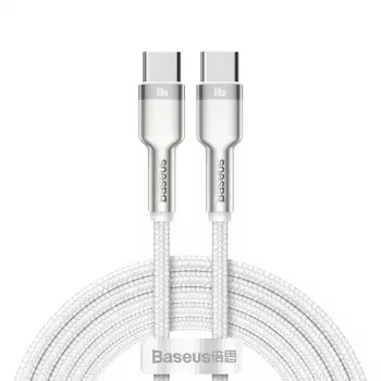 Kabel USB-C do USB-C Baseus Cafule, 100 W, 2 m (biały)