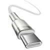 Kabel USB-C do USB-C Baseus Cafule, 100 W, 2 m (biały)