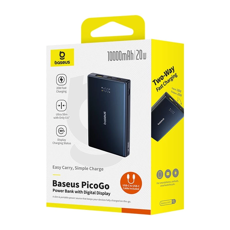 Baseus P10076801123-00 Powerbank litowo-polimerowy 10000 mAh Czarny