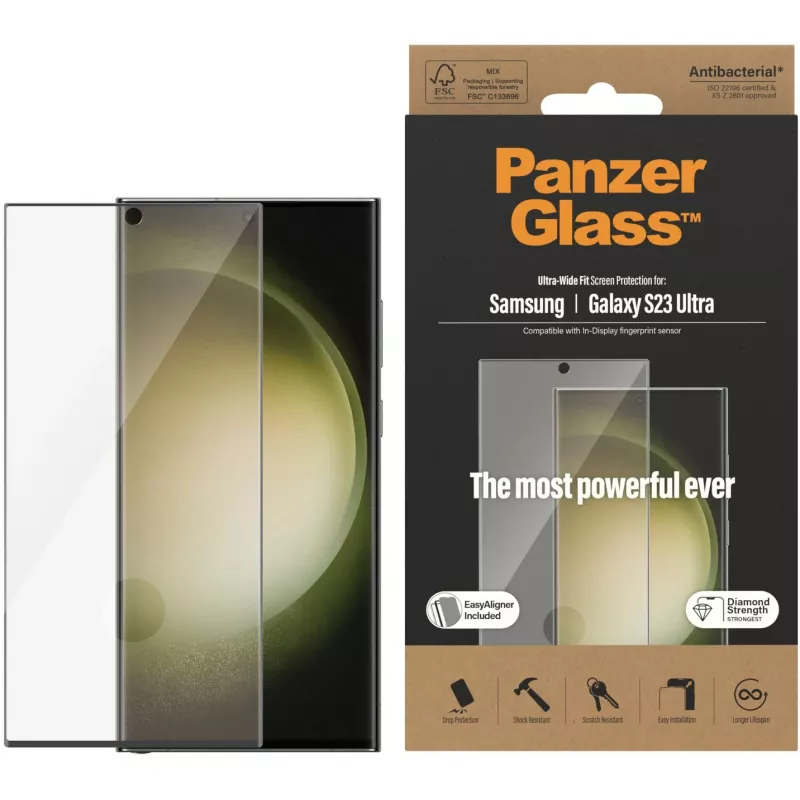 PanzerGlass Ultra-Wide Fit Sam S23 Ultra S918 Szkło Ochronne 7317 z aplikatorem