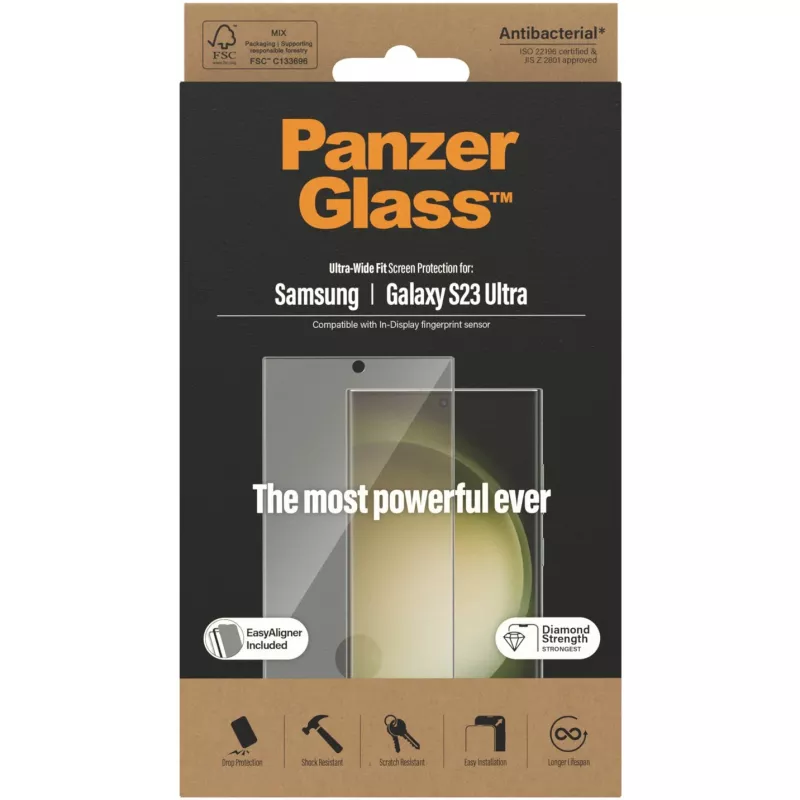 PanzerGlass Ultra-Wide Fit Sam S23 Ultra S918 Szkło Ochronne 7317 z aplikatorem