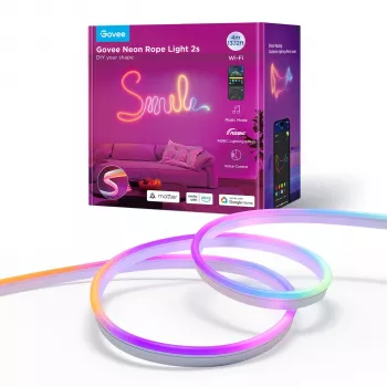 Taśma LED Neon Strip Light, LED-Streifen biały, 4 metry, czarny