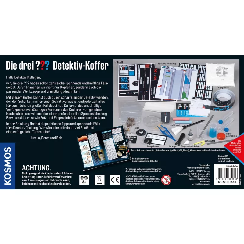 Die drei ??? Detektiv-Carry Case, Detektiv-Sets Complete Equipment for young detectives