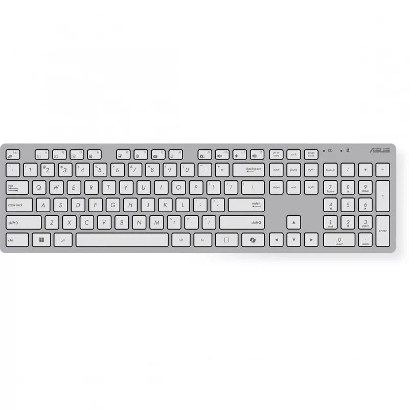 Bezprzewodowy zestaw klawiatury i myszy ASUS W5000, biały