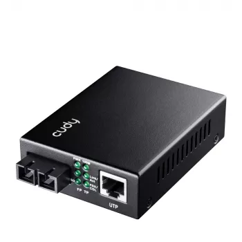 Cudy MC100MA-2 konwerter mediów sieciowych 1000 Mbit/s 1310 nm Wielomodowy Czarny