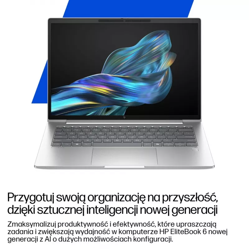 HP EliteBook 6 G1a Next Gen AI PC Copilot+ PC AMD Ryzen AI 5 340 Laptop 35.6 cm (14) WUXGA 16 GB DDR5-SDRAM 512 GB SSD Wi-Fi 6E (802.11ax) Windows 11 Pro srebrny