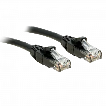 Lindy - kabel sieciowy - RJ-45 (M) do RJ-45 (M) - 30cm - UTP - CAT 6 - formowany, bez zaczepów, linka - czarny (48075)