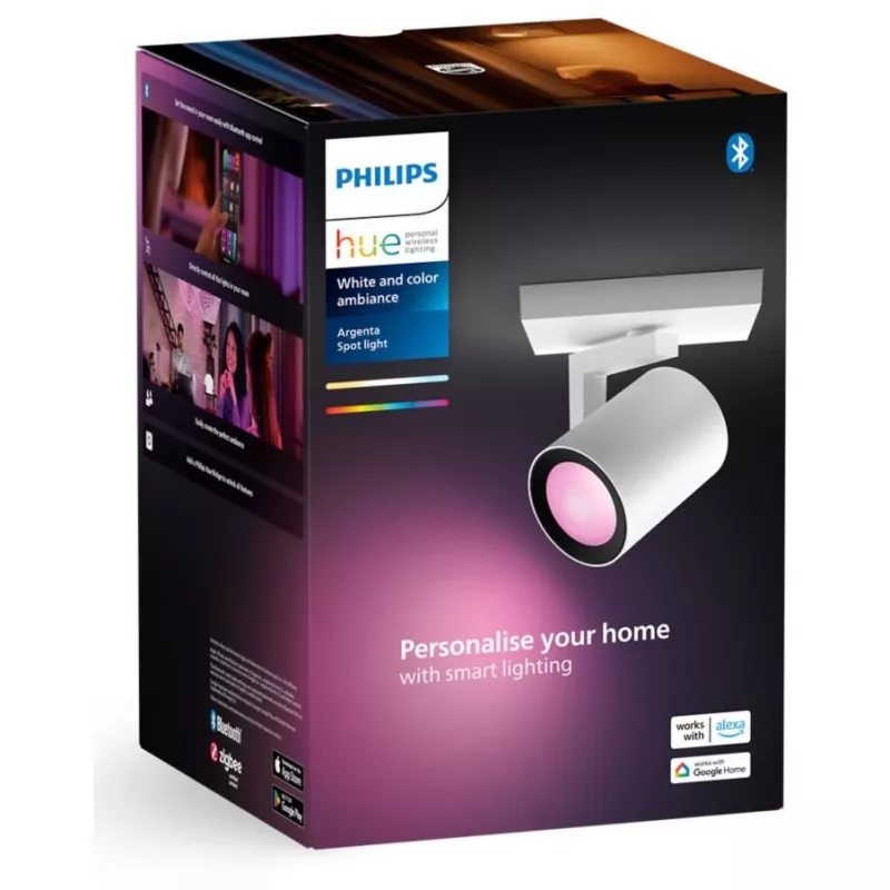Philips Hue biały&Col. Amb. Argenta Spot 1 flg. Biały 1x4,2W