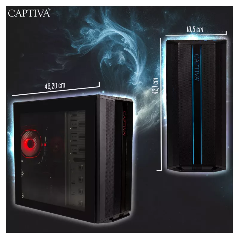 Captiva Advanced Gaming PC R92-707 AMD Ryzen 5 5500, 16GB RAM, 500GB SSD, GeForce RTX 5060 (8GB GDDR7), bez systemu operacyjnego