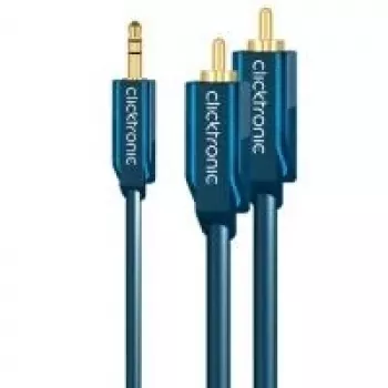 adapter kablowyowy MP3 (wtyk audio jack 3,5 mm / 2x wtyk RCA) - 5,0 m dodatkowy adapter do odtwarzaczy MP3, iPodów i smartfonów