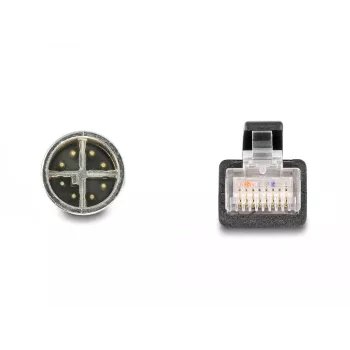 DeLOCK 60077 Adapter kablowy M12 RJ-45 Czarny - turkusowy (60077)
