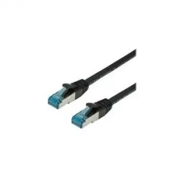 VALUE - Kabel krosowy - RJ-45 (M) do RJ-45 (M) - 1.5 m - SFTP, PiMF - CAT 6a - bezhalogenowy, wtryskiwany, bezzaczepowy, linka - Czarny (21.99.1995)