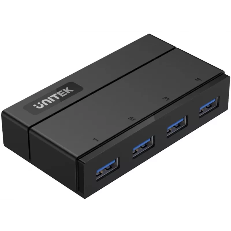UNITEK Y-HB03001 koncentrator interfejsów USB 3.2 Gen 1 (3.1 Gen 1) Type-B 5000 Mbit/s Czarny