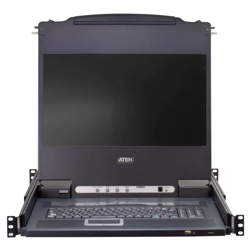 ATEN CL5708MW 43cm szeroki przełącznik KVM LCD, USB-PS/2, VGA, 8 portów, układ UK