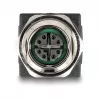 Adapter Delock M12 kodowany X, gniazdo 8-pinowe do gniazda RJ45, proste