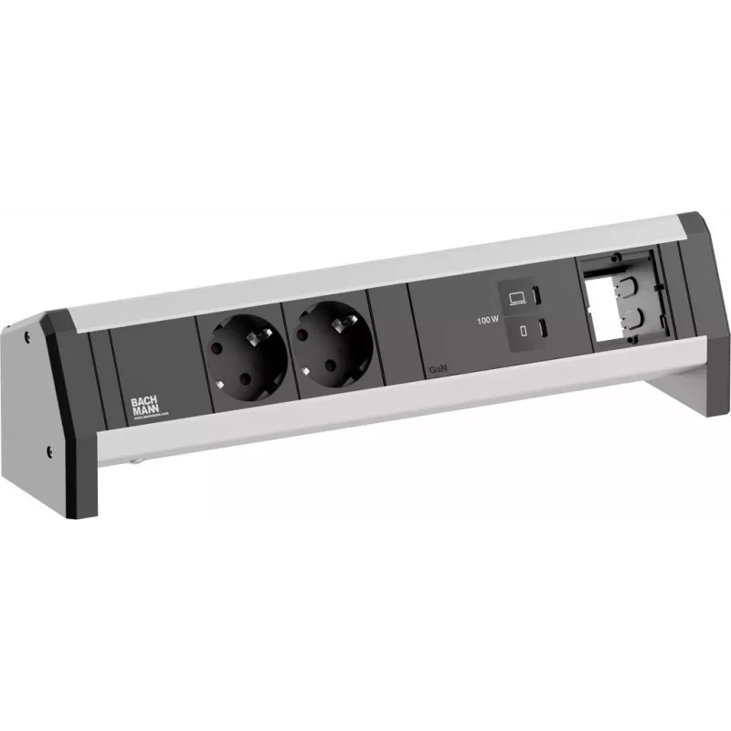 BACHMANN DESK 2xCEE7/3 1xUSB C/C 100W, 1xCM (BM0023830)