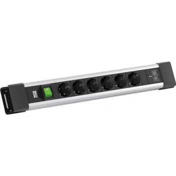 BACHMANN CONNECTUS 6xCEE7/3 1x przełącznik, 1xUSB C/C 45W L=2,0m CEE7/7 Szary (BM0022770)