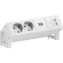 BACHMANN DESK2 PURE biały 2xCE7/3, 1xUSB C/C 45W L=0,2m RAL9010 (BM0022039)