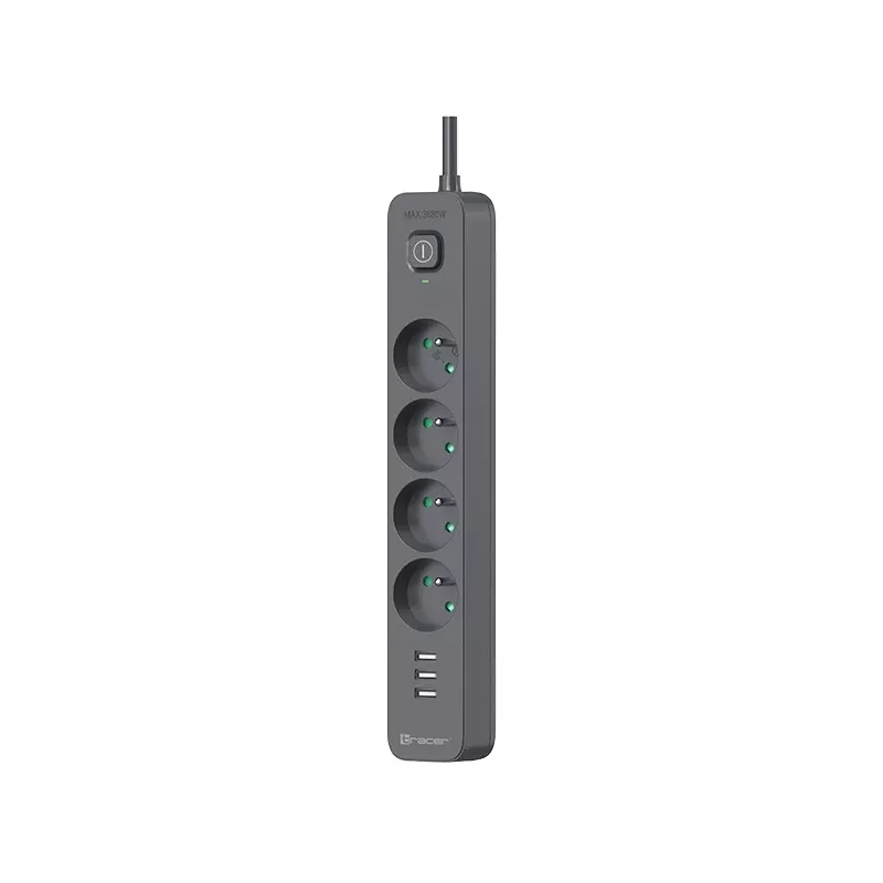 Tracer 47685 Power Line+ 5m (4 gniazda + 3x USB A)