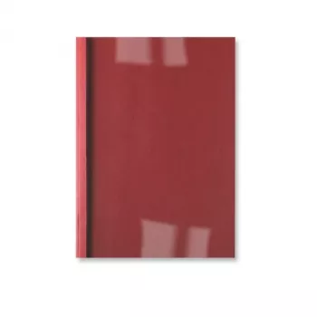 Okładki termiczne do bindowania GBC LeatherGrain 3 mm czerwone (100), A4, czerwone, przezroczyste, matowe, 30 arkuszy, 3 mm, 297 mm