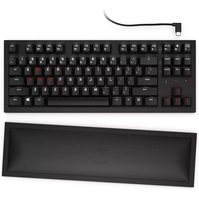 Klawiatura HP OMEN Spacer Wireless TKL, pełnowymiarowa (100%), bezprzewodowa, RF, mechaniczna, czarna
