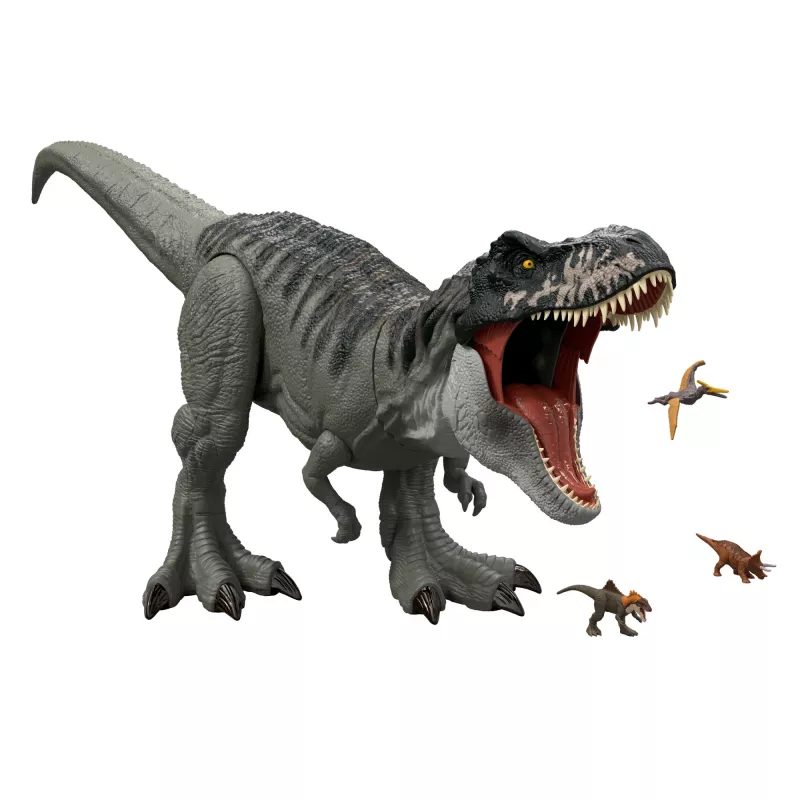 Jurassic World Rebirth Super Colossal Tyrannosaurus Rex Figurka Akcji, Zabawka Filmowa Dinozaur T-Rex