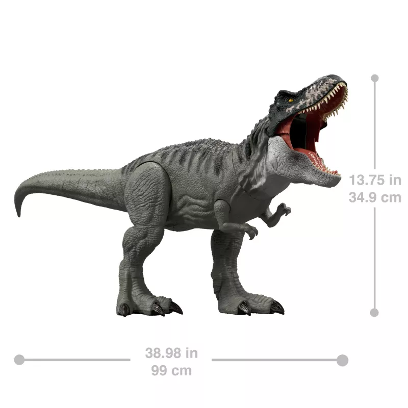 Jurassic World Rebirth Super Colossal Tyrannosaurus Rex Figurka Akcji, Zabawka Filmowa Dinozaur T-Rex