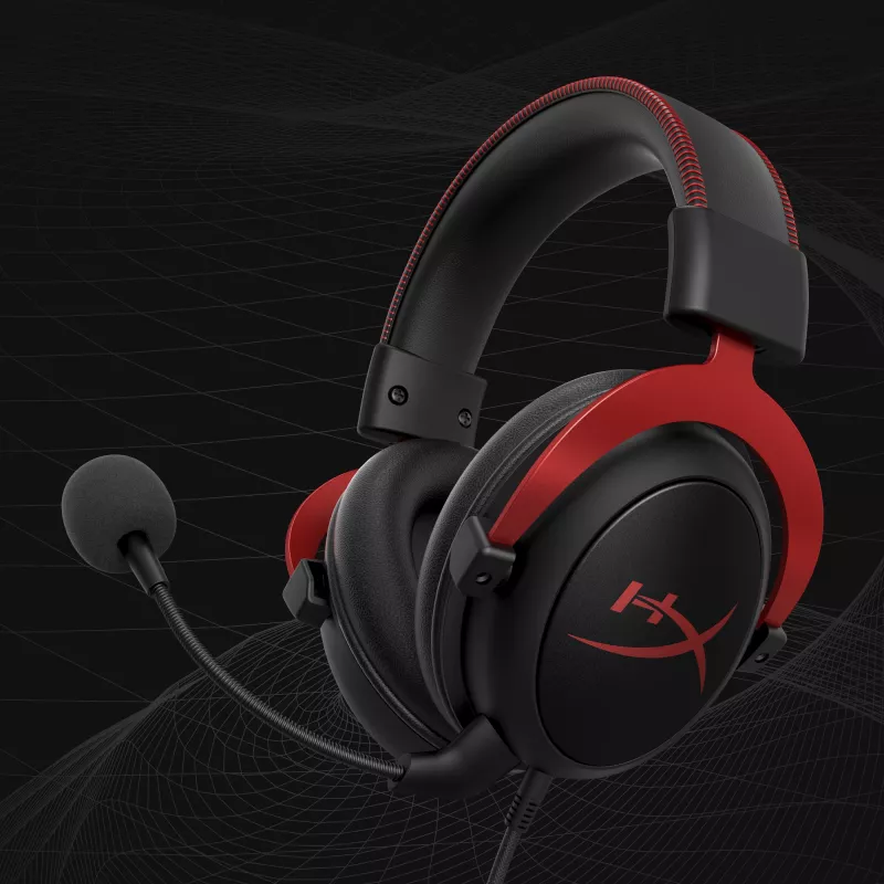 HyperX Cloud II - Zestaw słuchawkowy gamingowy (czarno-czerwony)