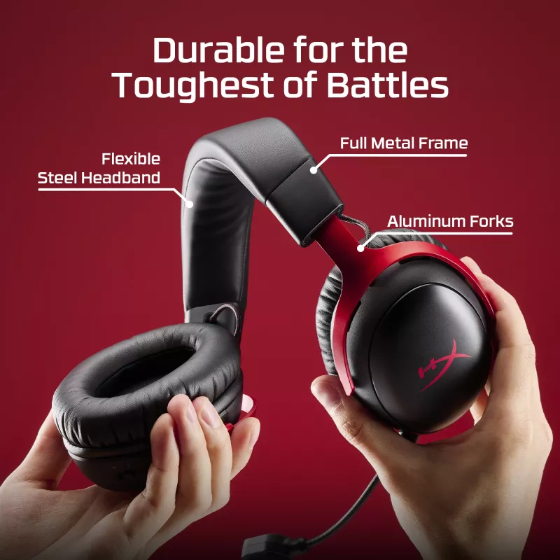 HyperX Cloud III S - Bezprzewodowy zestaw słuchawkowy do gier (biały), bezprzewodowy, 20–20000 Hz, gamingowy, 340 g, zestaw słuchawkowy, biały