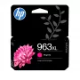Oryginalny wkład atramentowy HP 963XL o wysokiej wydajności, magenta, tusz pigmentowy, 23,25 ml, 1 szt., opakowanie pojedyncze