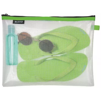 Leitz Travel Pouch wodoodporna WOW Large, Unisex, Torba dodatkowa, Large, Zamek błyskawiczny, Wodoodporna, Zielona