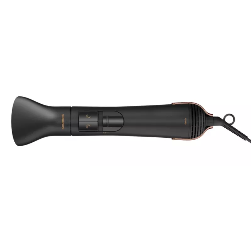 Grundig HS 7080 Szczotka na gorące powietrze Ciepłe Czarny, różowe złoto 1000 W 1,8 m