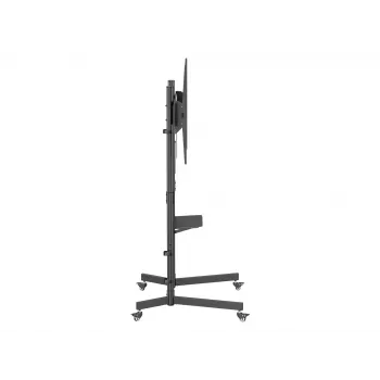 Equip 55 cali-100 cali Ekonomiczny Wózek pod TV, 2,54 m (100 cali), 100 x 100 mm, 800 x 600 mm, -10 - 5°, Tworzywo sztuczne, Stal nierdzewna, Czarny