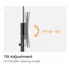 Equip 55 cali-100 cali Ekonomiczny Wózek pod TV, 2,54 m (100 cali), 100 x 100 mm, 800 x 600 mm, -10 - 5°, Tworzywo sztuczne, Stal nierdzewna, Czarny