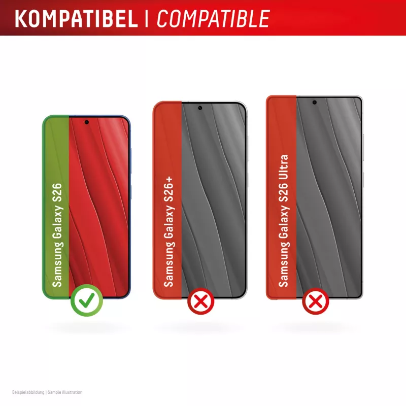 Displex Premium Ochrona ekranu (Full osłona, 10H) do Samsung S26, Full osłona