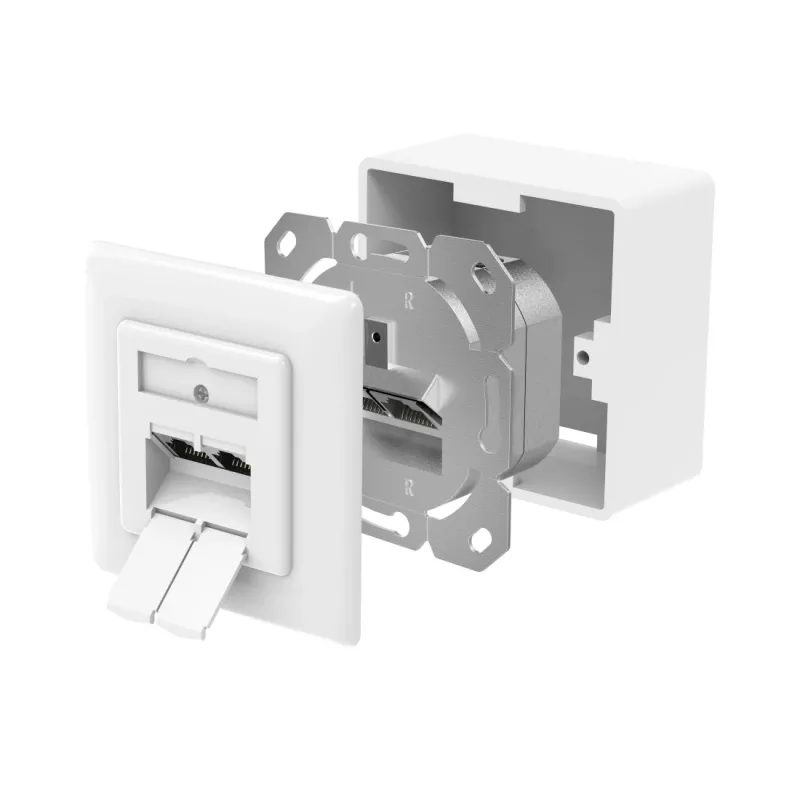 Hama 00300029 gniazdo 2 x RJ-45 Białe