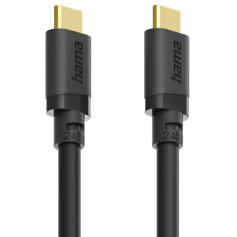 Hama 00202009 kabel USB USB 3.2 Gen 1 (3.1 Gen 1) 1,5 m USB C 5 Gbit/s 240 W Czarny