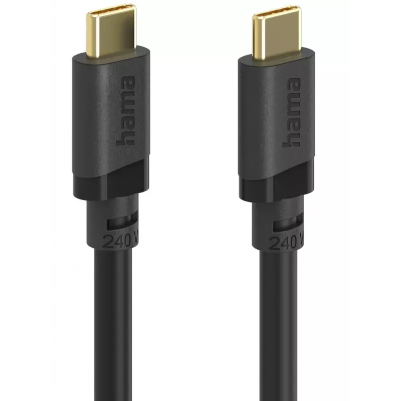 Hama 00202009 kabel USB USB 3.2 Gen 1 (3.1 Gen 1) 1,5 m USB C 5 Gbit/s 240 W Czarny